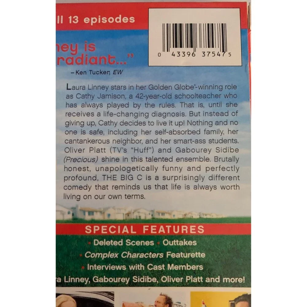 The Big C dvd set. The Complete First Season.